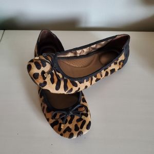 Bass Leopard Calf Hair Flats